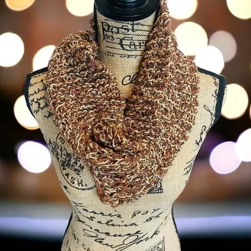 Handmade Cowl Neck Scarf soft and cozy Tan
