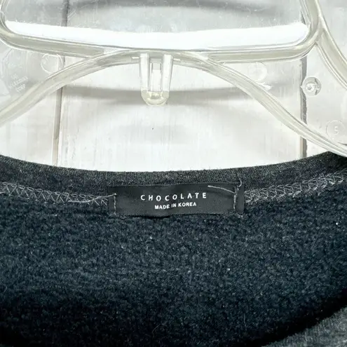 Chocolate Dress Women M Sweatshirt Jersey Heather Gray Crewneck Long Sleeve Midi Size M