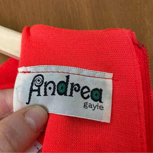 •Handmade vintage tailored dress• Size 8 Orange