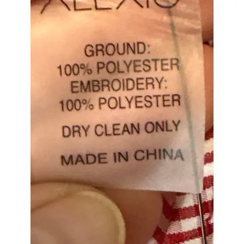 Alexis Alzena Red White Gingham Embroidered Wrap Mini Dress Size XS