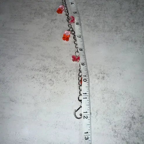 Pink bear and butterfly purse Charm Novelty Chain Strap