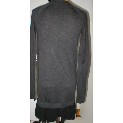 Rachel Roy New NWT $109 Dress Gray Black Sweater Small S Long Sleeves Viscose