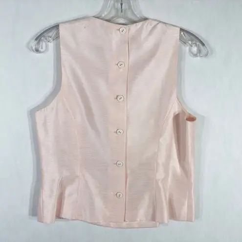 Cache  Size 8 Blazer Set Coat and Cami VTG Light Pink Shiny Lined Buttons 595