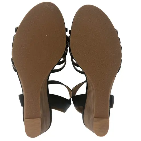 Susina Black Terra Wedge Sandal