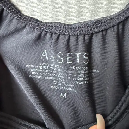 Assets sz M black deep plunge shaping tank top Size M