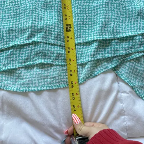 Fever Womens Size Small Tank Top Green Layered Blouse Sleeveless Button