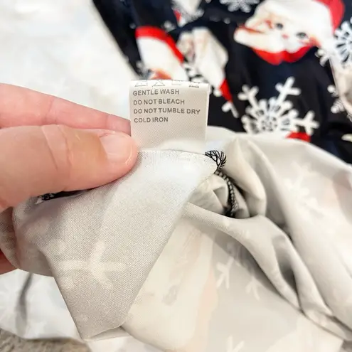 MS BASIC Christmas Dress Woman XXL Black Red Card Holiday Stretch Comfort Cats