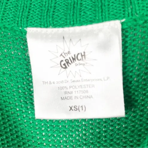 Dr. Seuss The Grinch Green Christmas Holiday Graphic Long Sleeves Sweater