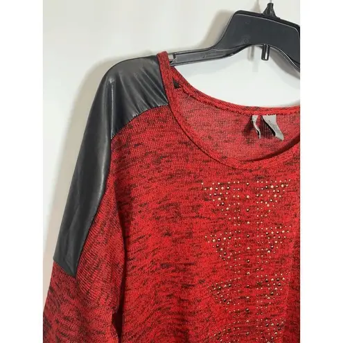 New Directions Weekend Marbled Knit Sweater Size L