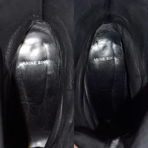 ANINE BING Jolene Boots Leather Pony Calf Hair Cowboy Western B&W Size 39 GUC