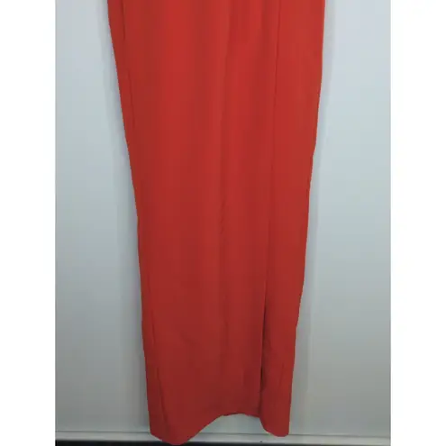 JS Collections Red Ruched Back V Neck Party Dress Women 2 NWT Valentine Holiday