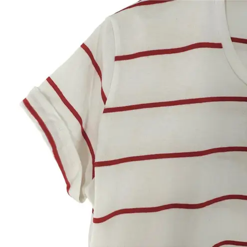 Margaux Lonnberg Paris Red and White Stripe 100% Cotton Tunic Dress Size 6/Small