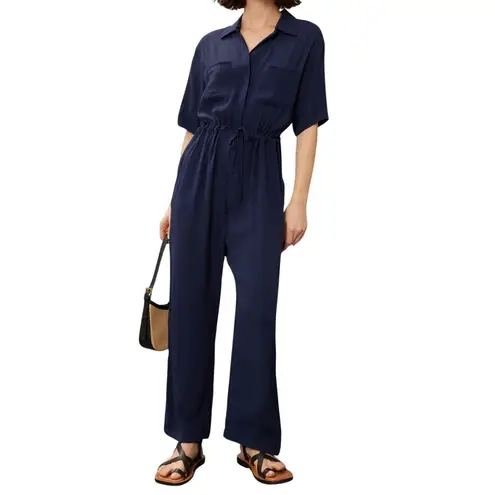 Thakoon x RTR Short Sleeve Jumpsuit in Navy, Size US 2 Blue