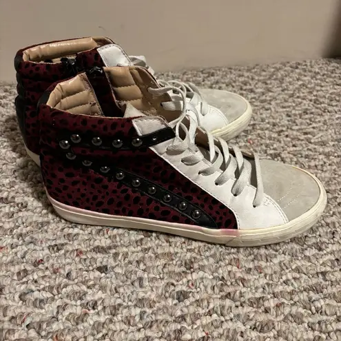 Vintage Havana Dina High Tops Maroon Wine black Multi Studded