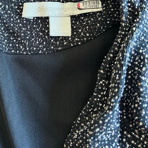 Jonathan Simkhai Gunmetal Black Glitter Jumpsuit Size 16 MSRP 645.00 Black