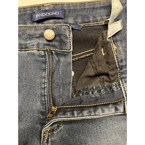 Bandolino Amy Womens Mid Rise Blue Jeans Straight Leg Size 6