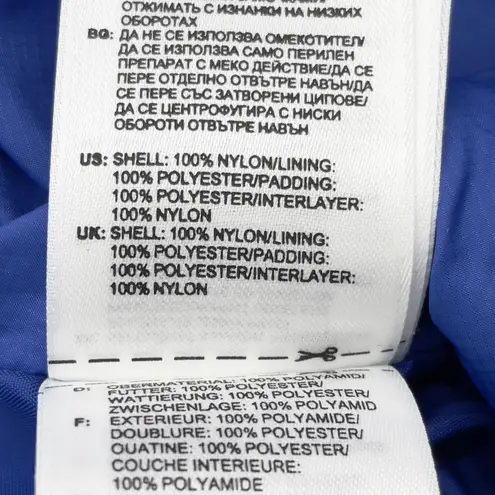 Stella McCartney Adidas Womens Puffer Coat Large Retro Sporty Ski Cozy Street Blue