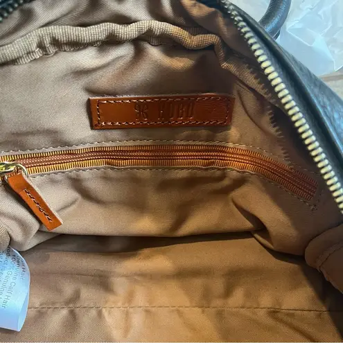 Hobo International NWT, HOBO Sheila Leopard Satchel Leather Haircalf Attachable Crossbody Handbag