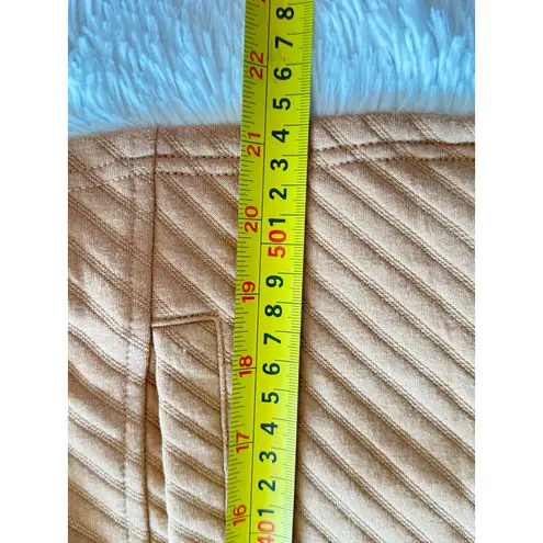 Ookie and Lala Ottoman Knit Asymmetrical Moto Jacket Large Light Tan