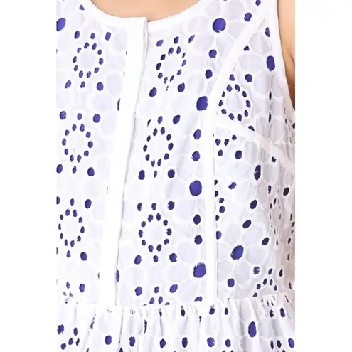 Madison Marcus NEW Eyelit Peplum Sleeveless Top | XS