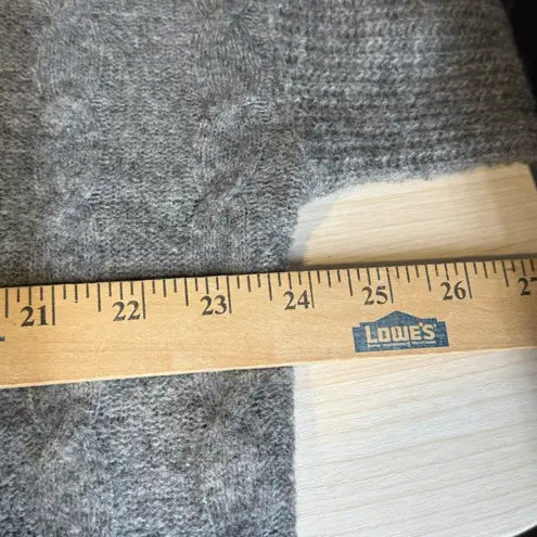 World Market Cropped LS Gray Button Wool Blend Sweater OS Hippie Preppy Boho Size L