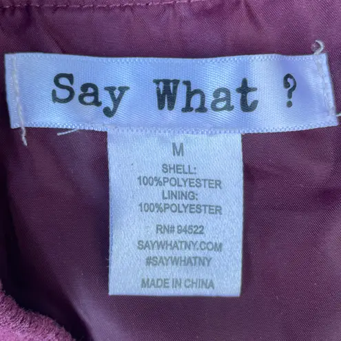 Say What? Say What Red Burgundy Maroon Bomber Zip Up Jacket