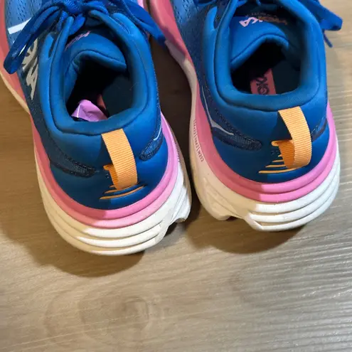 Hoka One Bondi 8 Womens Coastal Sky Road Running Hiking Sneakers Shoes 8.5B