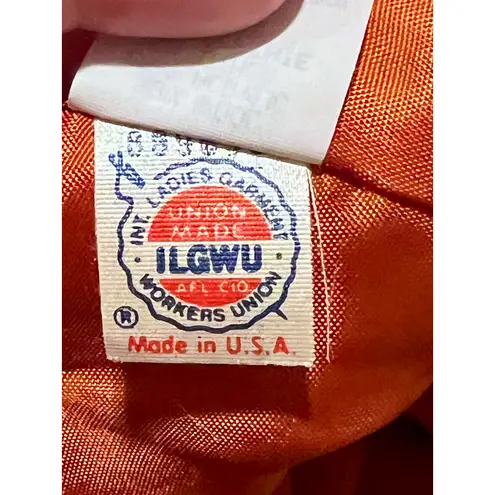 Leslie Fay Vintage Wool Blend Fall Blazer Made in USA ILGWU Embroidered 16 L