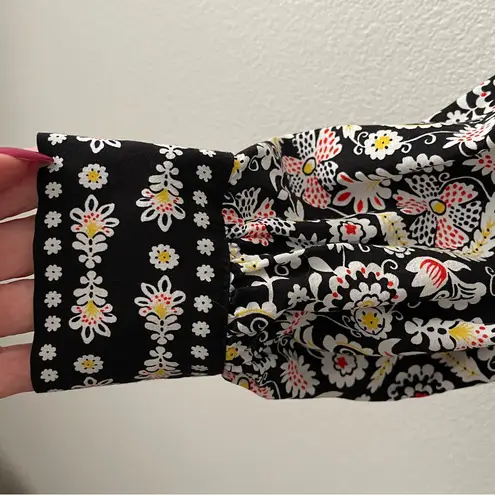 Boden Floral Western Mini Shirt Dress 10R Black Size undefined