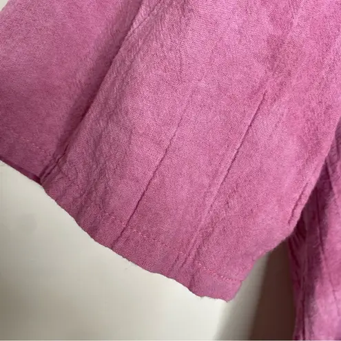 Hand dyed hand painted handmade boho Lagenlook blouse by Heather Reid Clothing Pink Size L