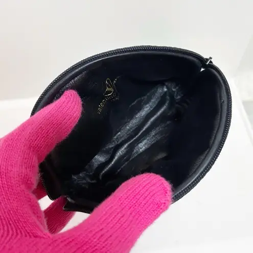 Valentino Garavani Authentic Rare Vintage Mini V Logo Cosmetic Bag / Pouch