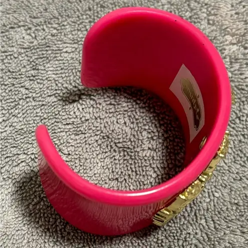 Mud Pie NWT Hot Pink Seahorse Cuff Bracelet