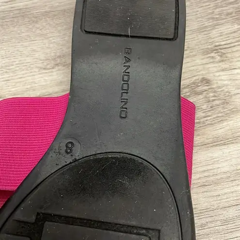 Bandolino Pot Pink Sandals / Flip Flop Style with Diamond Stud Charm Size 8