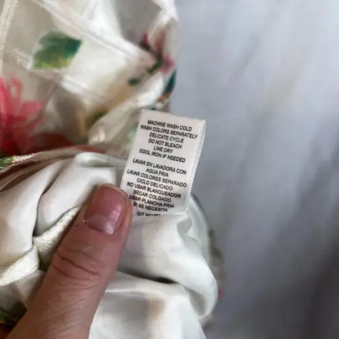 Julian Taylor Floral Square Grid Overlay Fit & Flare Dress Dressy Whimsical Sz 6