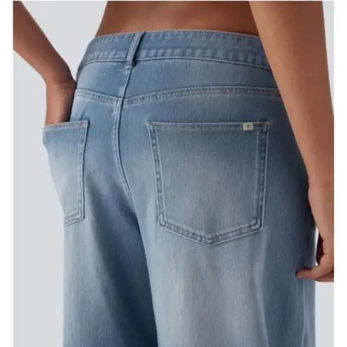 Halara Flex Asymmetric Low Rise Baggy Jeans Wide Leg Denim Pants Sz XL