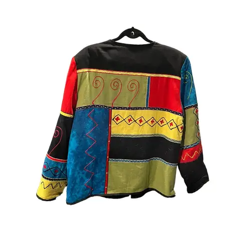 draper's & damon's Drapers & Damon’s Flax Blend Embroidered Toggle Lined Jacket XL