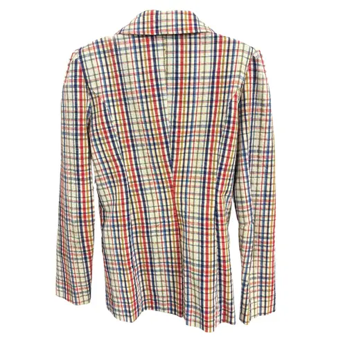 Vintage Plaid Blazer The Outsider Happy Legs Jacket Colorful Pattern Medium Tan