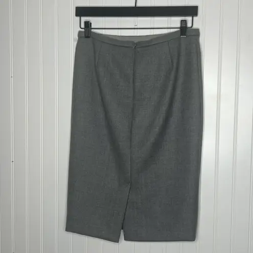 J.Crew  Gray Wool Patch-Pocket Pencil Skirt Size 4