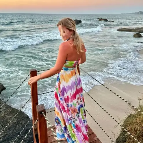 PatBO Bloom Cutout Maxi Dress White Size 4