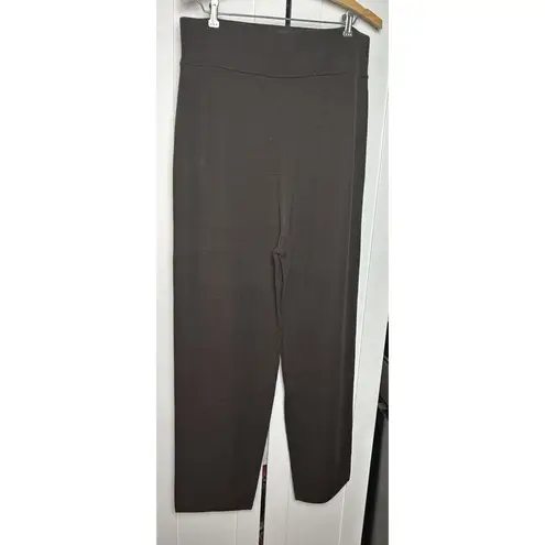 Dockers Women’s Tapered Crop Wool Blend Brown Straight Leg Pull On Pants XL