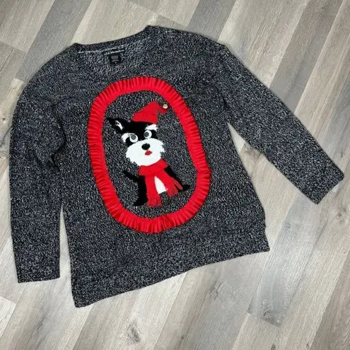 United States Sweaters Untied States Sweaters Ugly Christmas Terrier Dog Sweater Black Red XL