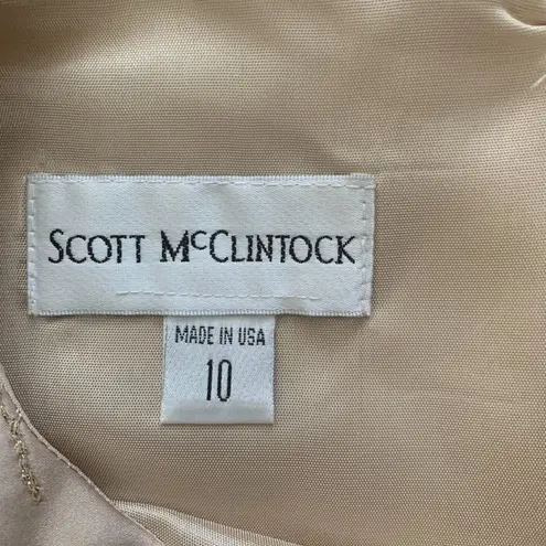 Vintage Champagne Scott McClintock Two Piece Formal Dress sz 10