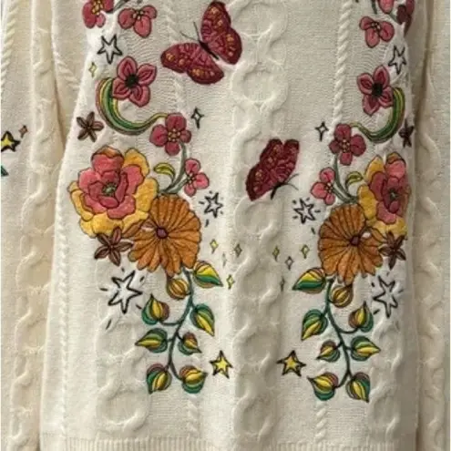 Johnny Was “The Wonder Years” embroidered cashmere blend sweater NWT RARE