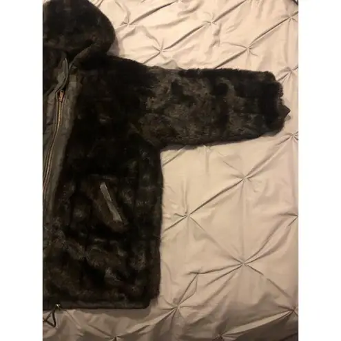 AMBIENCE 100% leather revisable jacket size L. Black