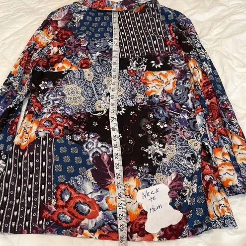 Jaase Rosella floralĀ collage jacket notched collar sideāslitsā1ābuttonāEUC