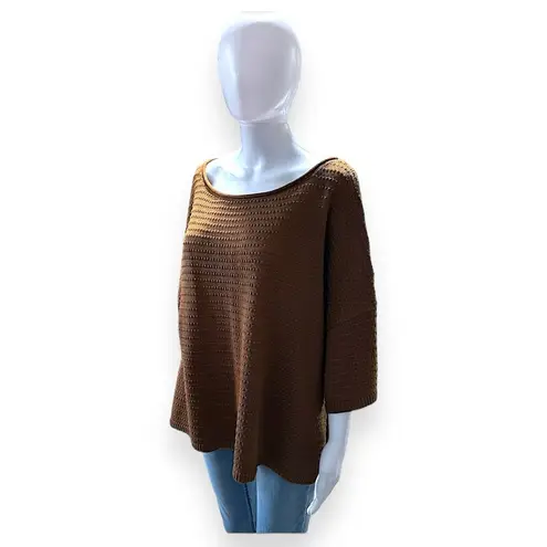 Time And Tru  Women’s Boatneck Sweater Brown Loose Large (12-14)