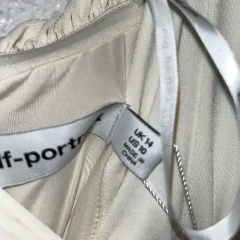 Self Portrait Jersey Off Shoulder Mini Dress