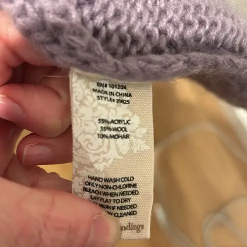 Soft Surroundings Sweater Telluride Chunky Long Cardigan Lavender Size Large