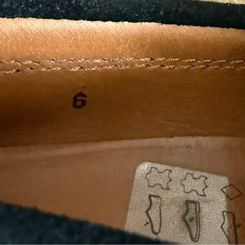 Tod's Gommino Vibram Sole Black Suede Leather Driving Penny Loafers Shoes Size 6