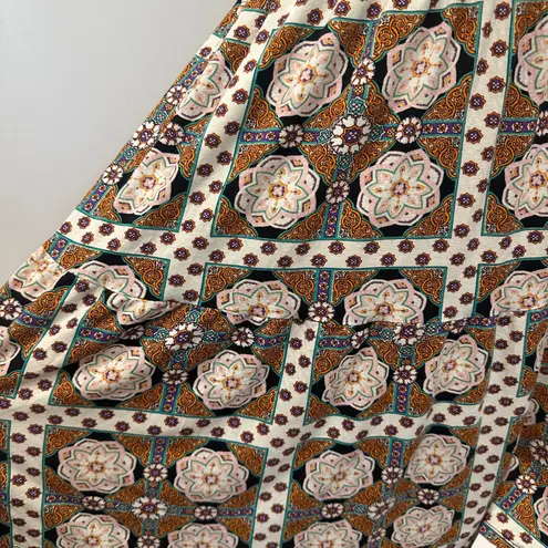 Voom by Joy Han Vintage 00s Tiered Maxi Skirt Strapless Dress Geometric Mod Boho Orange Size XS